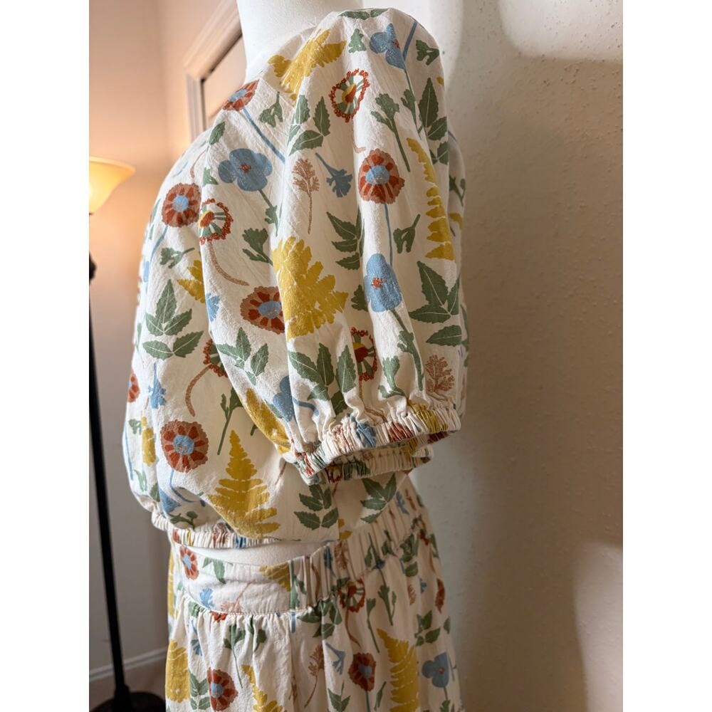 Gigio Floral Printed Midi Set Sz L #Meadowscape #Botanical - Picture 7 of 13
